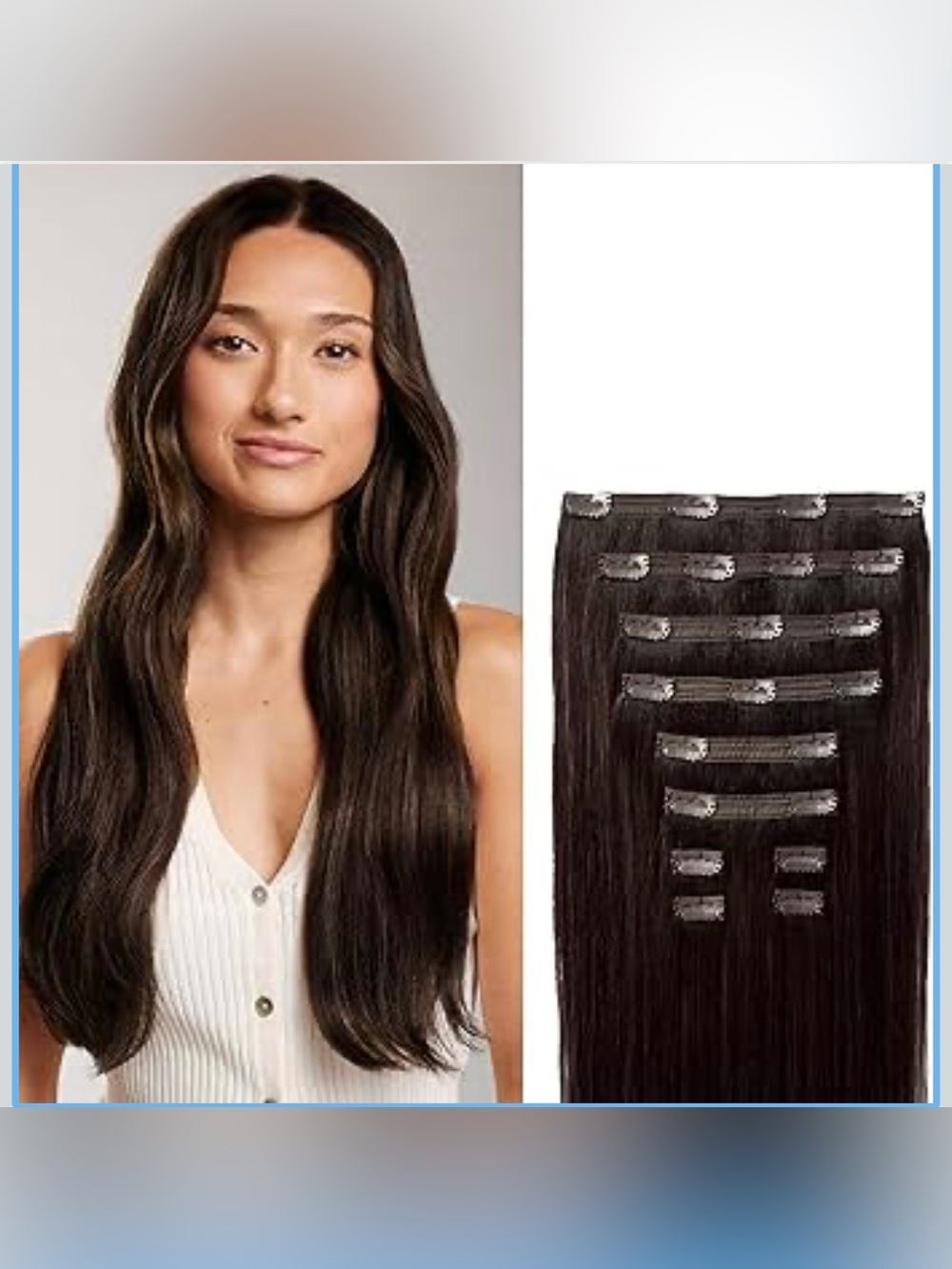 Like New Luxy 20” Dimensional Rooted Espresso Brown Extensions